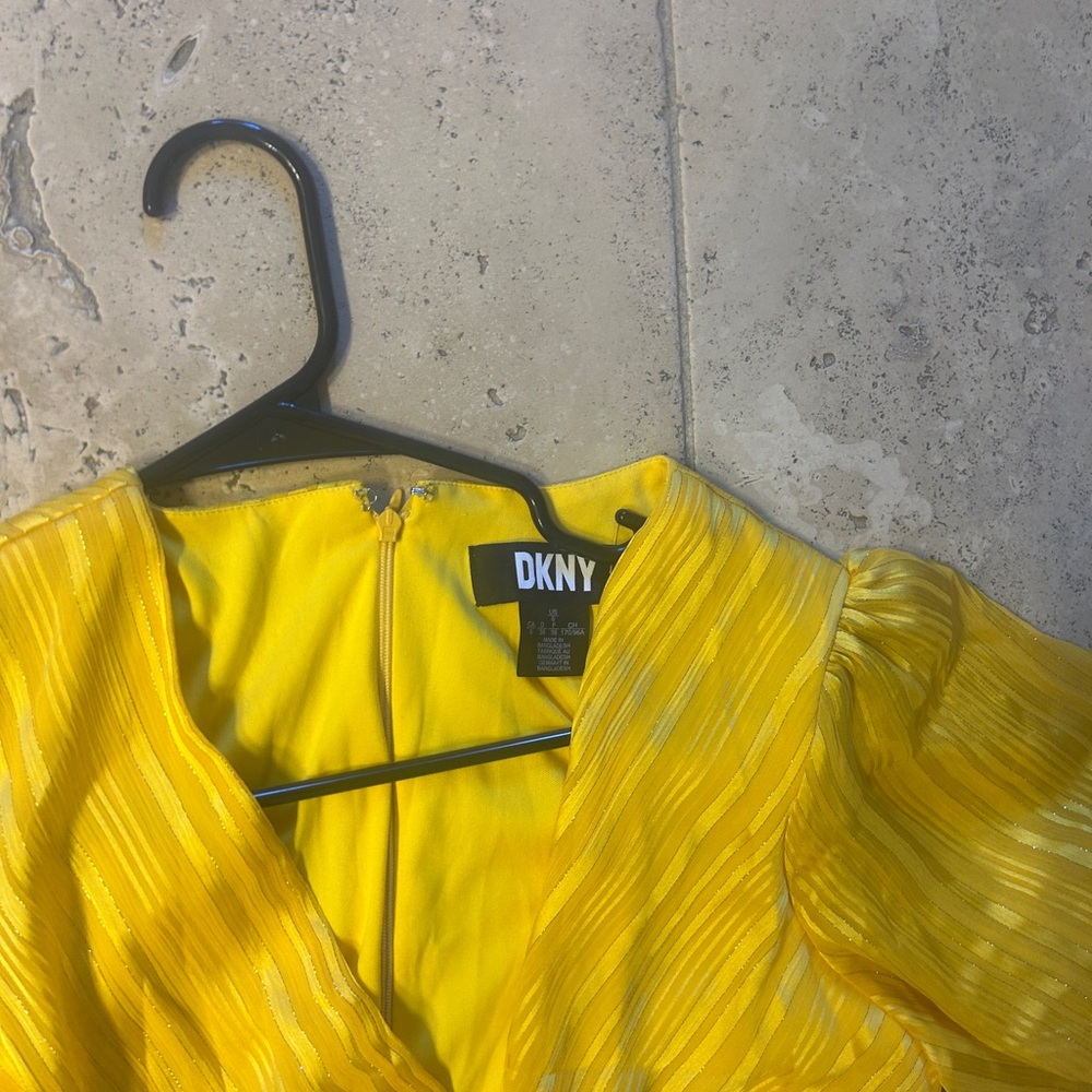 DKNY Yellow Wrap Dress - Picture 2 of 3